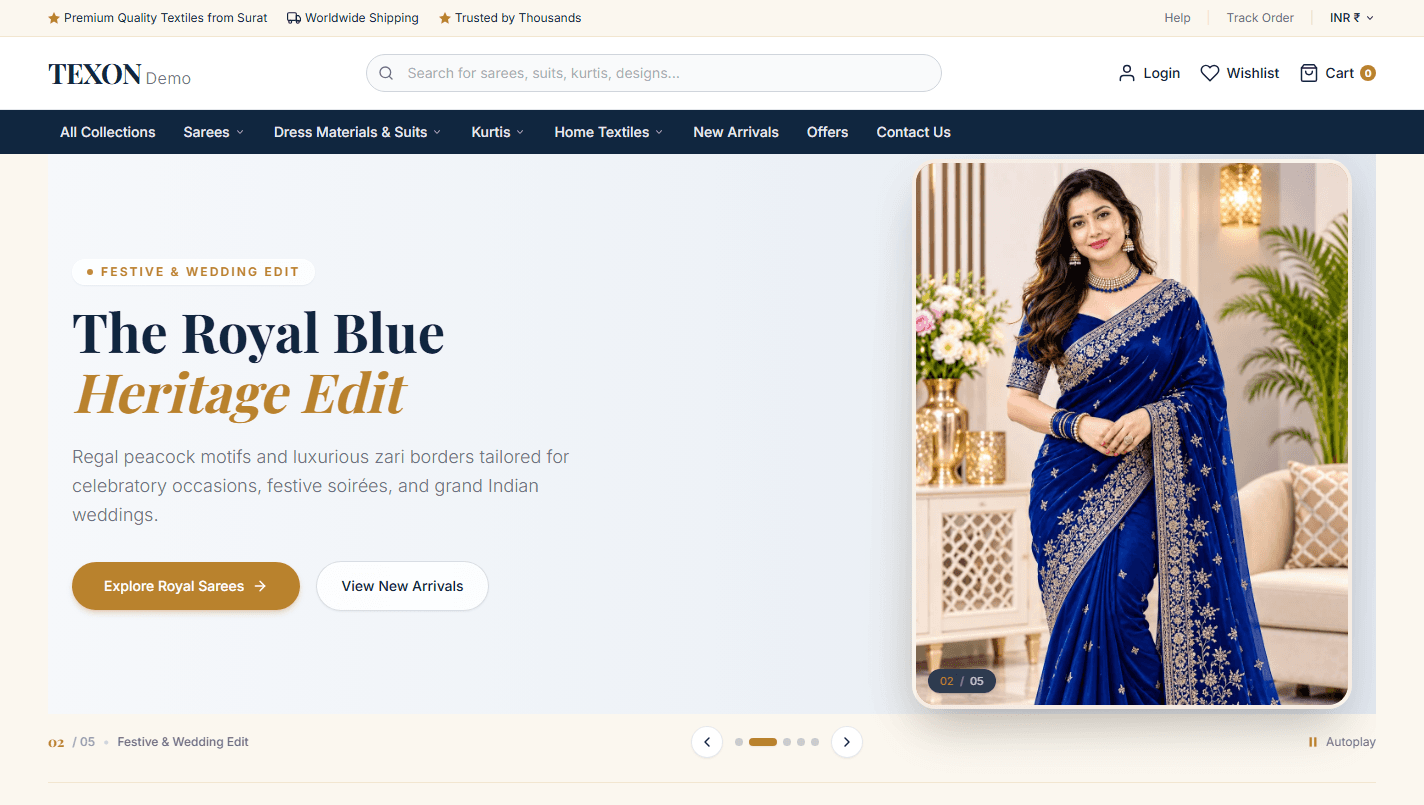 Texon B2B Textile and Industrial Manufacturing platform live showcase